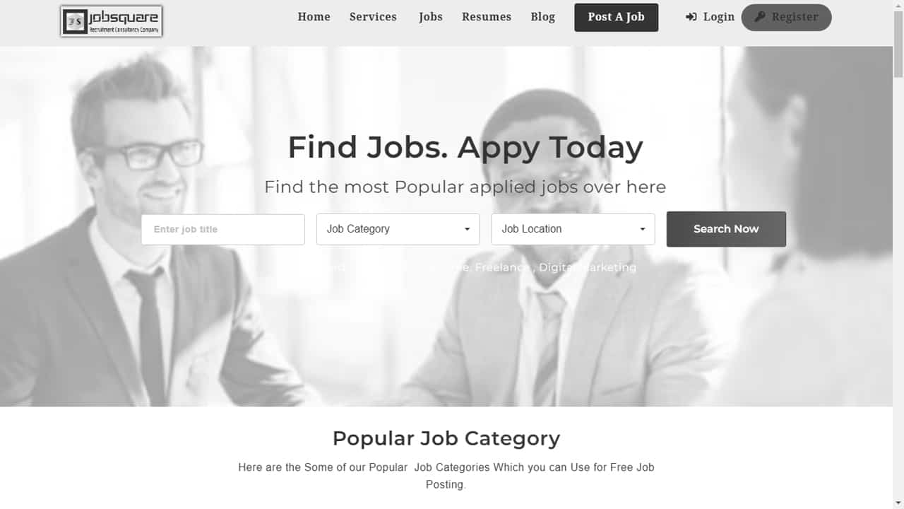 job square website by digibloq